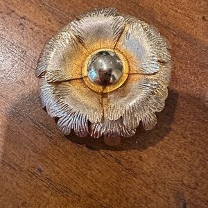 Gold and Silver Flower Brooch